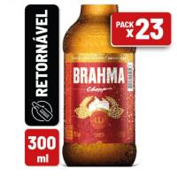 Cerveja Brahma Retornável 300ml (Caixa com 23) - Entrega Rápida